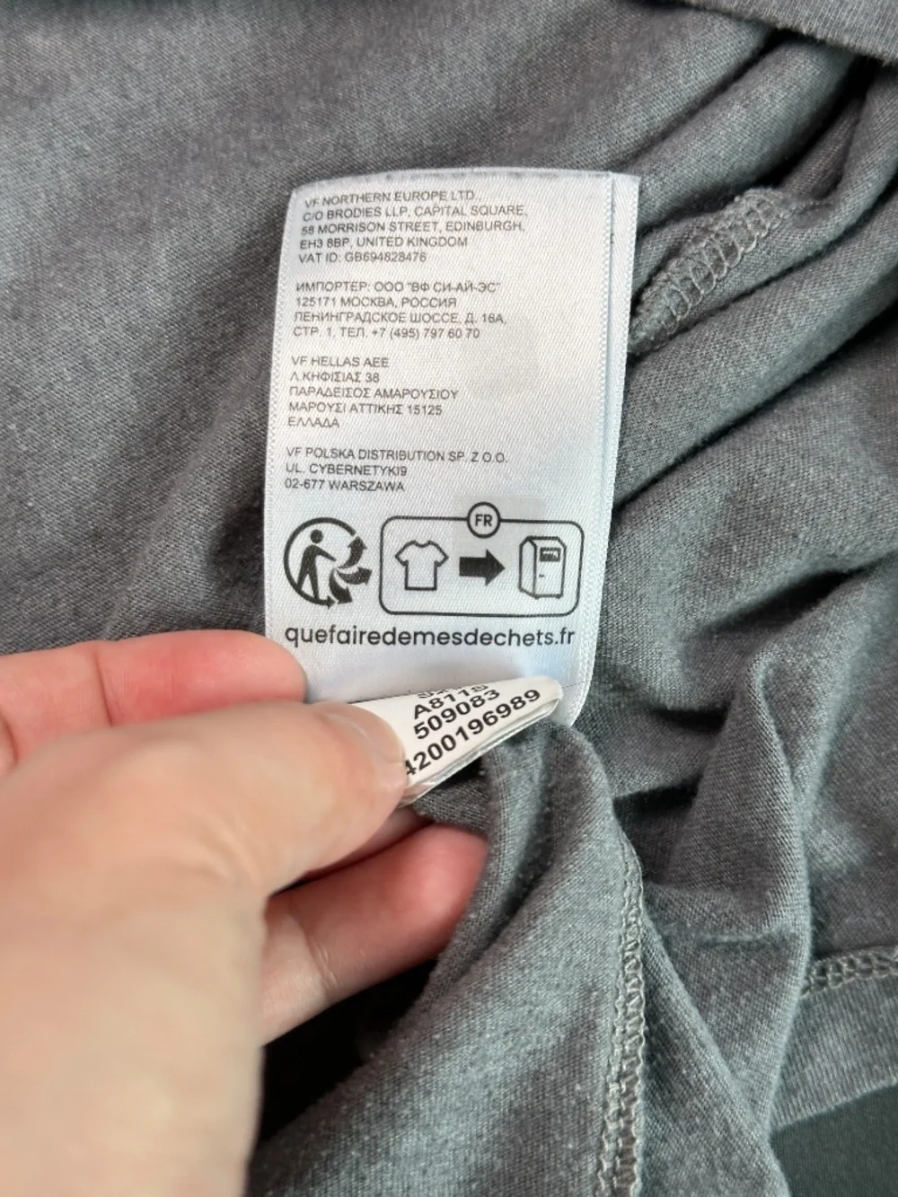 The North Face gray north